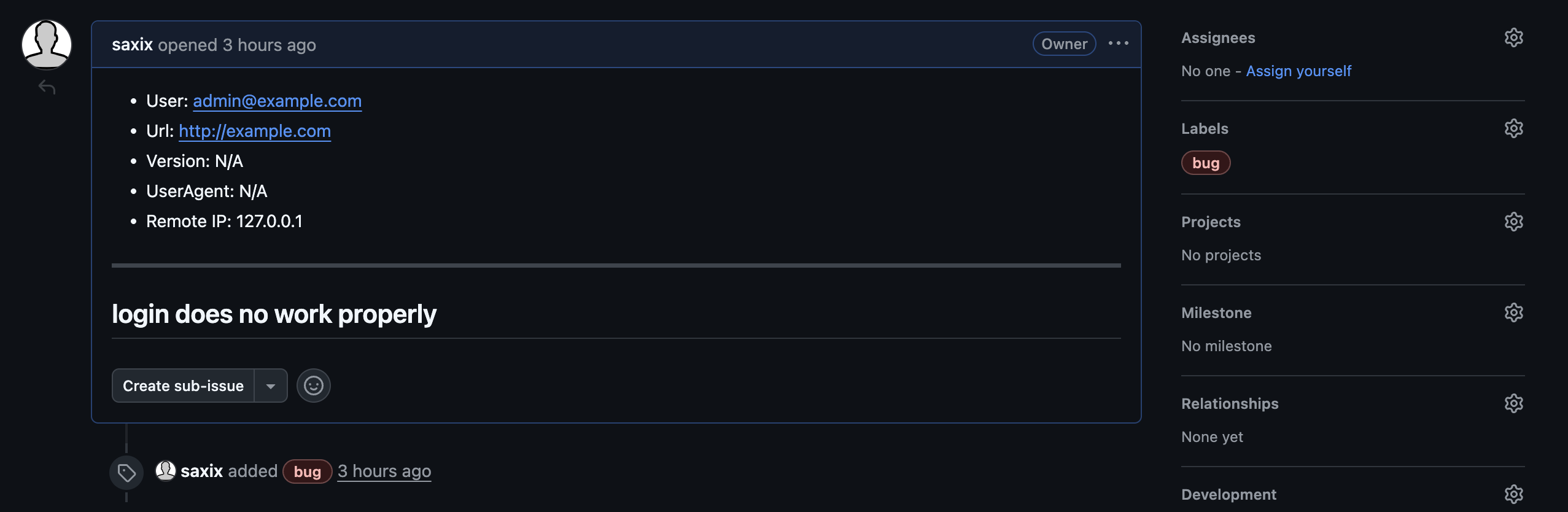 GitHub Ticket